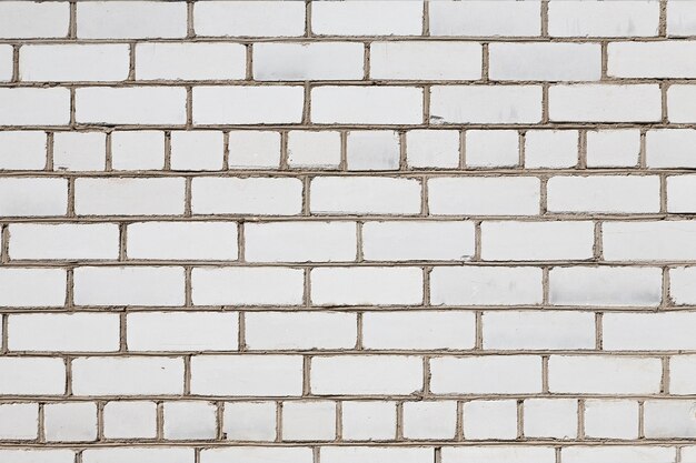 Mur de briques blanches, vue rapprochée