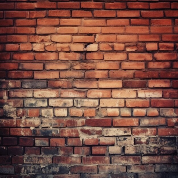 Un mur de briques de couleur rouge.