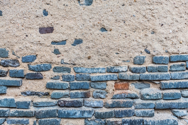 Mur de briques avec du ciment