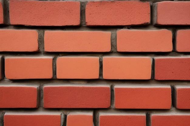 Un mur de briques avec un fond de briques rouges.