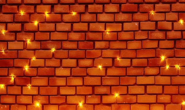 mur de briques avec une lampe lumière modèle d'arrière-plan blanc