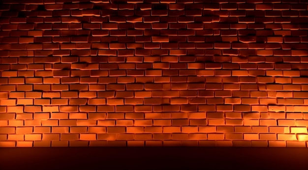 Un mur de briques avec une lumière rouge qui dit "feu" dessus