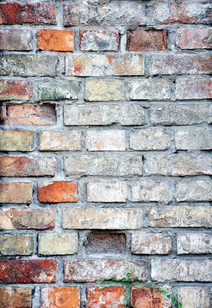 mur de briques marron et gris