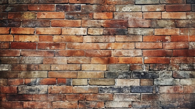 Un mur de briques avec un mur de briques noires et rouges.