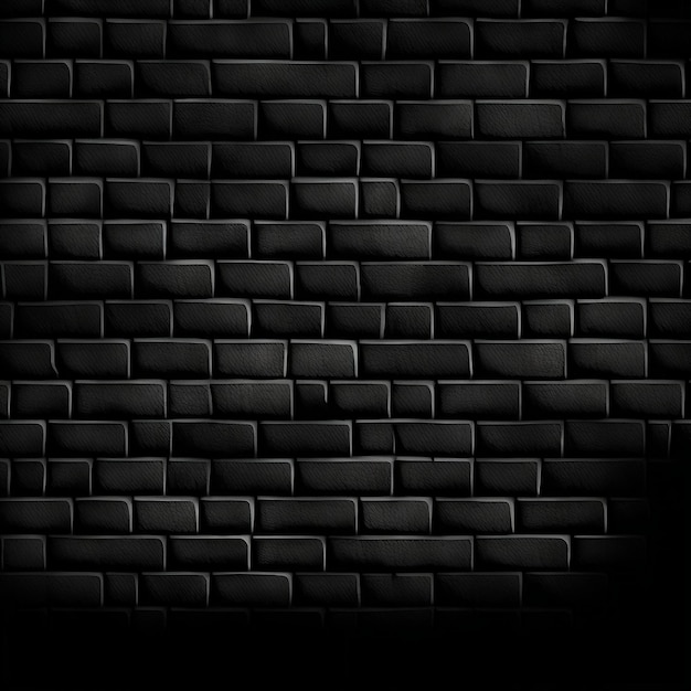 Mur de briques noires avec un fond noir