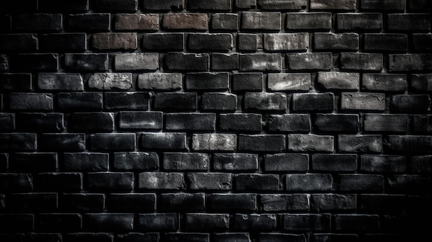 Mur de briques noires