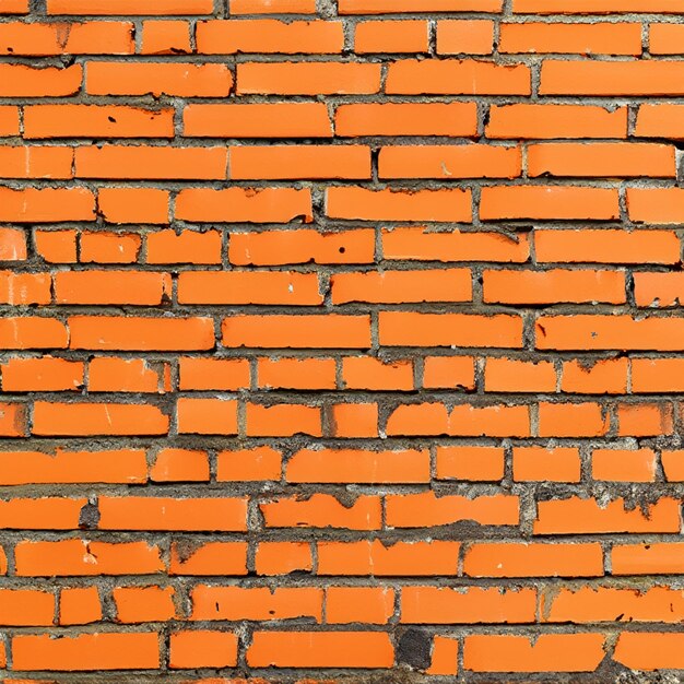 Photo le mur de briques orange