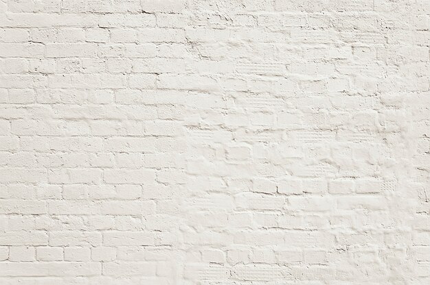 Mur de briques peintes en blanc