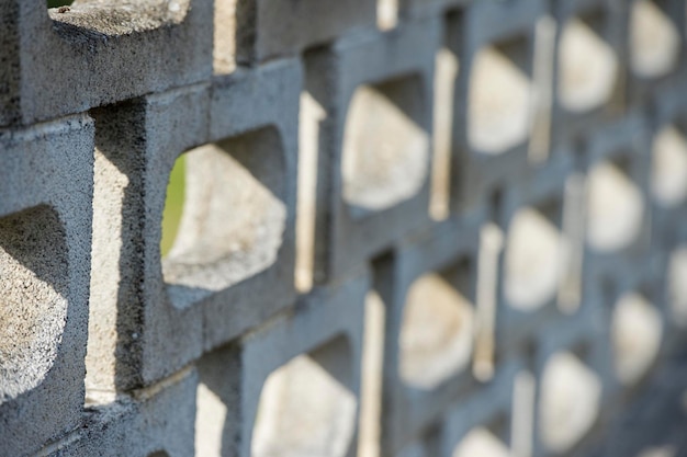 Mur de briques perforées