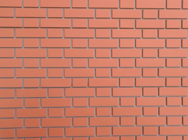 Mur de briques rouges sur béton pour le fond