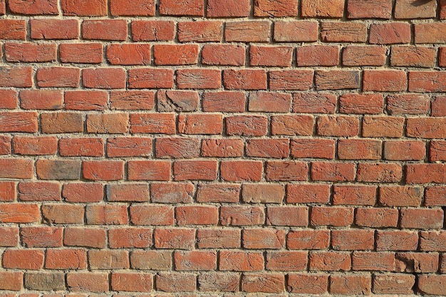 Mur de briques rouges et fond