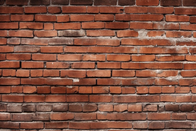 Un mur de briques rouges