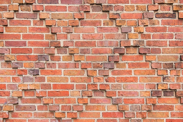 Mur de briques rouges