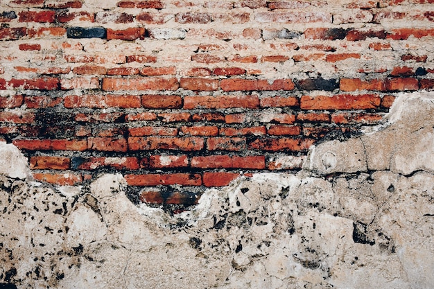 mur de briques avec texture de mur de ciment