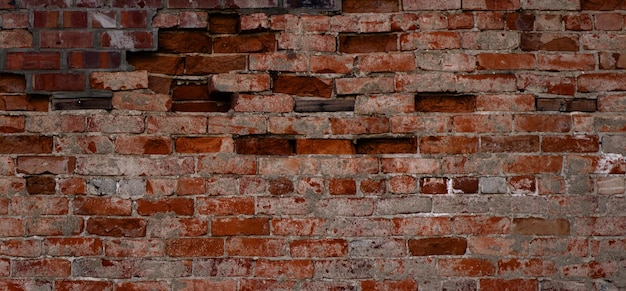 mur de briques texturées vintage