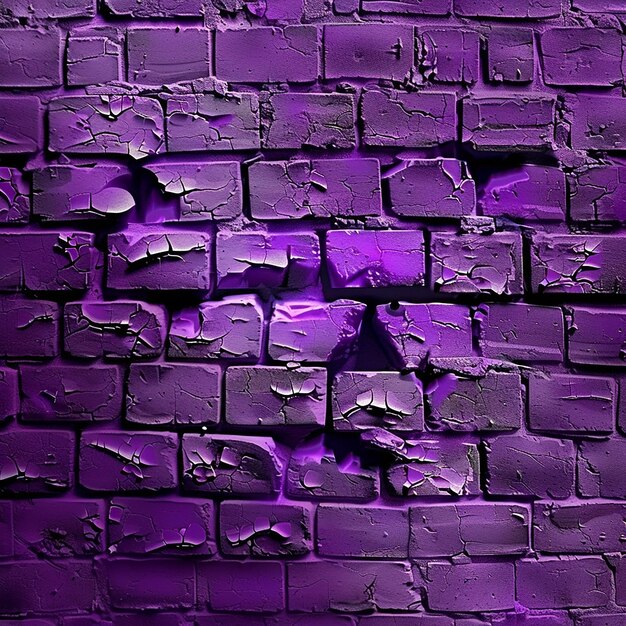 Photo un mur de briques violettes avec un trou dedans