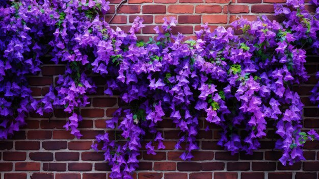 Photo le mur en briques violettes de vigne