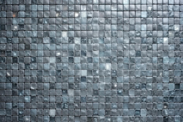 Mur carrelé noir et blanc avec motif complexe IA générative