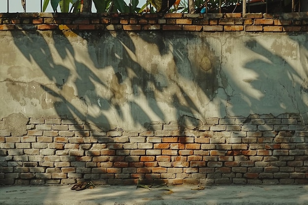 Mur en ciment avec des briques