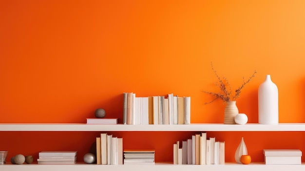 Mur de couleur fond orange