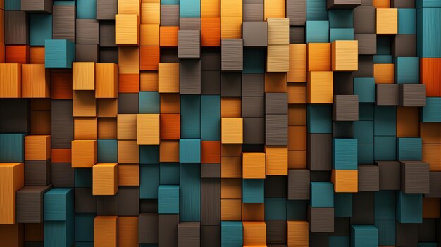 Un mur de cubes colorés