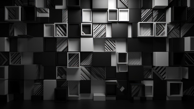 Un mur de cubes avec le mot cubes dessus