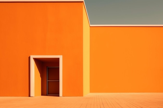 Mur esthétique orange riche