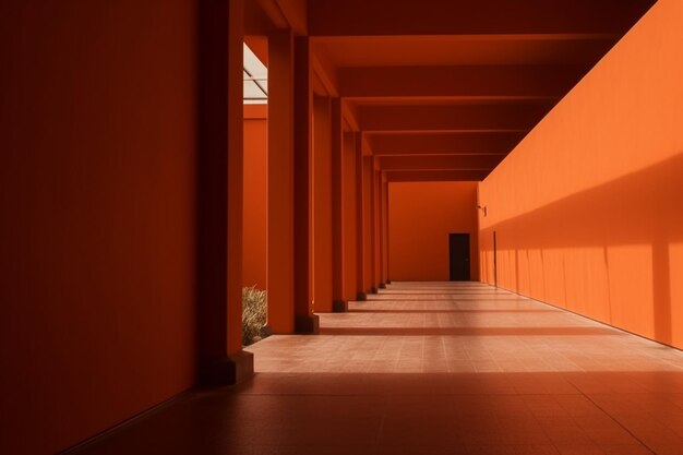 Mur esthétique orange riche