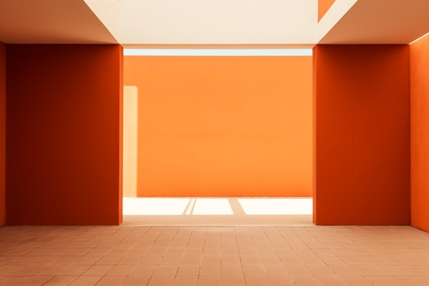 Mur esthétique orange riche