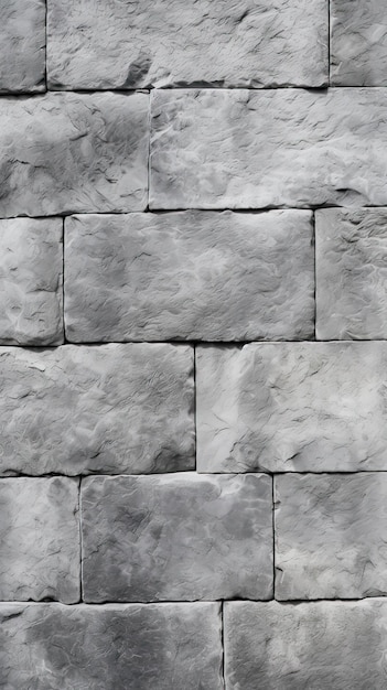 Un mur fait de briques grises avec une texture rugueuse.