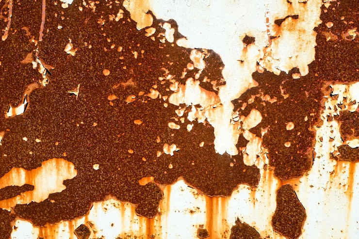 Photo mur de fer avec de la rouille. texture grunge. arrière-plan pour le concepteur. corrosion du métal