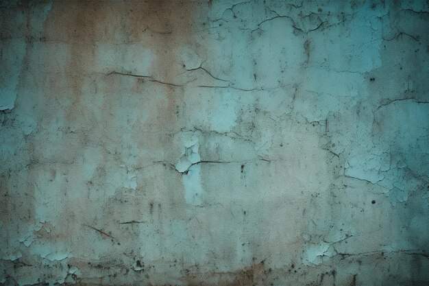 un mur avec une fissure et un fond bleu