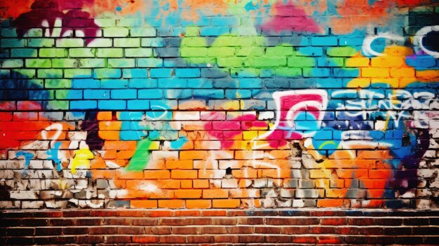 Un mur de graffitis vibrant