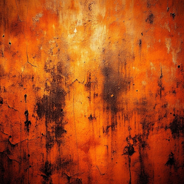 et mur grunge noir avec fond orange texturé