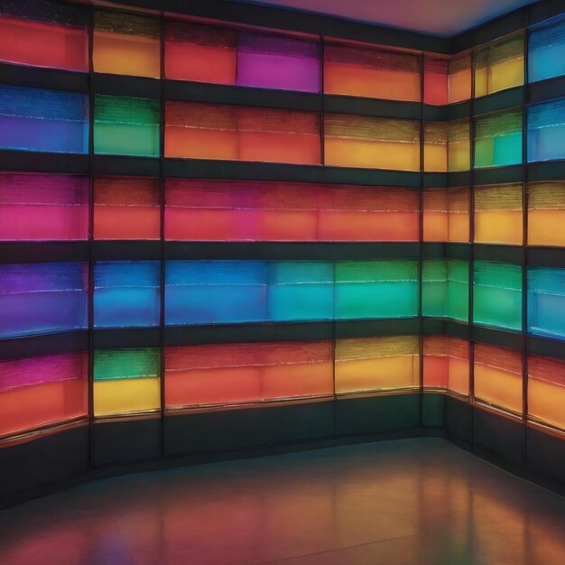 Photo un mur de lumière coloré par personne