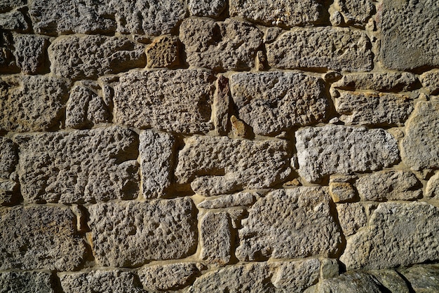 Mur de maçonnerie martelé