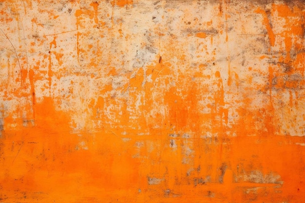 un mur orange et gris avec un fond orange fané