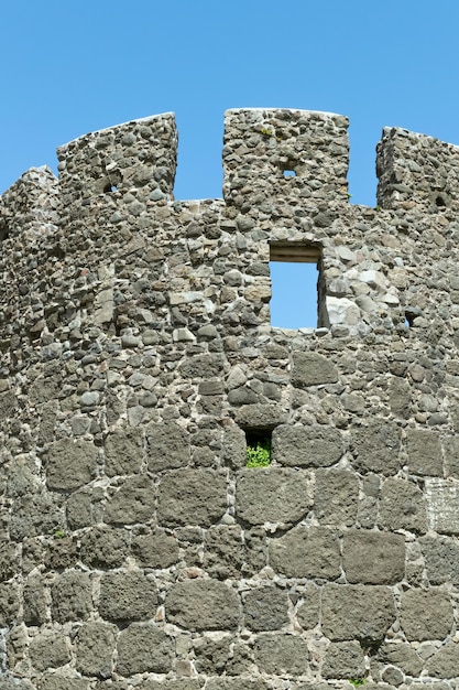 Photo mur de pierre d'une ancienne forteresse monuments et monuments