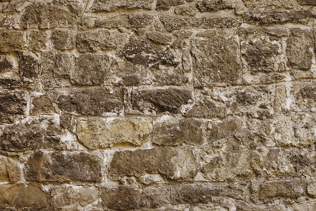 Mur de pierre brune