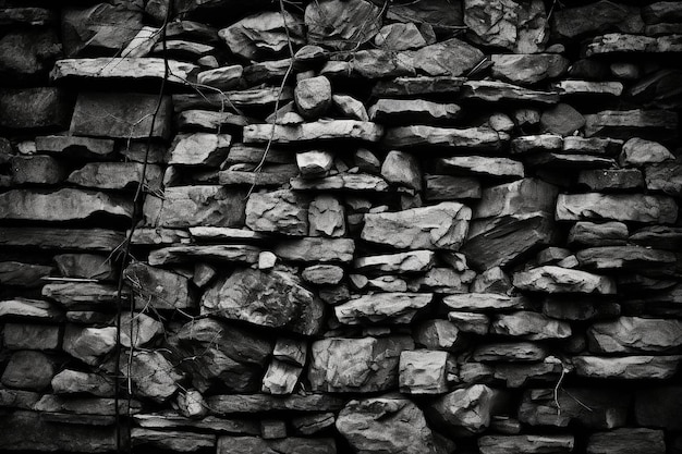 Mur de pierre avec un fond gris