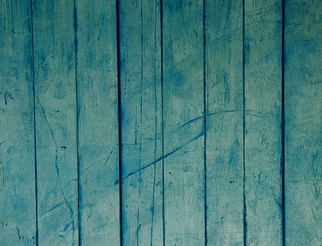 Mur de planches de bois bleu vert