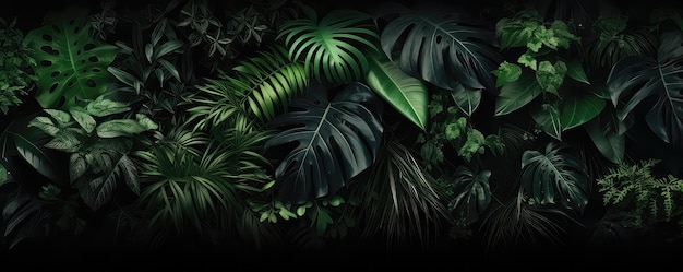 Un mur de plantes tropicales