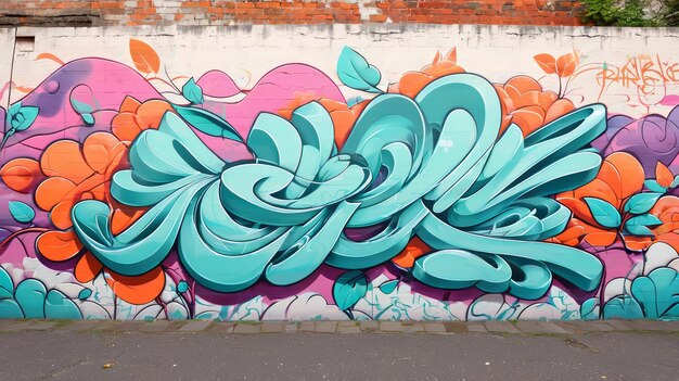 Le mur recouvert de graffitis