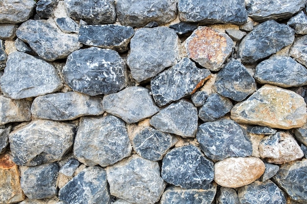 Mur roche boulder gris empilé