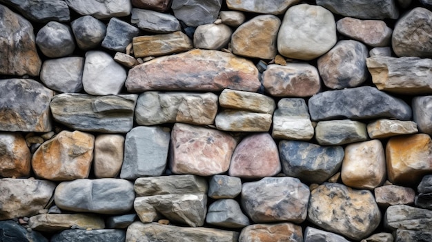 Un mur de rochers avec le mot rock dessus