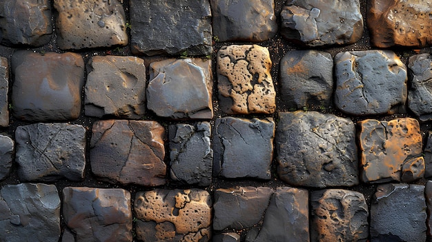 Un mur de rochers