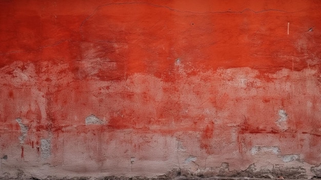 Un mur rouge avec une bande blanche qui dit "rouge" dessus