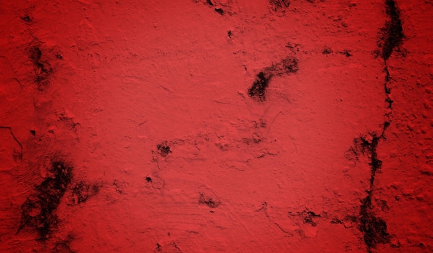 Mur rouge sur fond noir