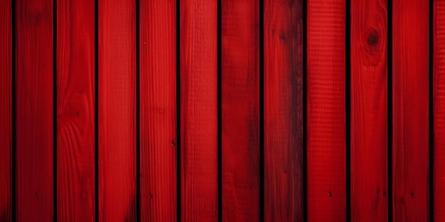 Un mur rouge avec un motif de bois