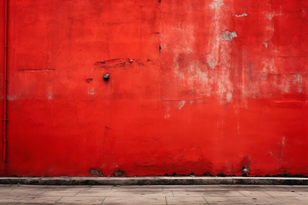 Un mur rouge avec un panneau qui dit "pas de parking" dessus